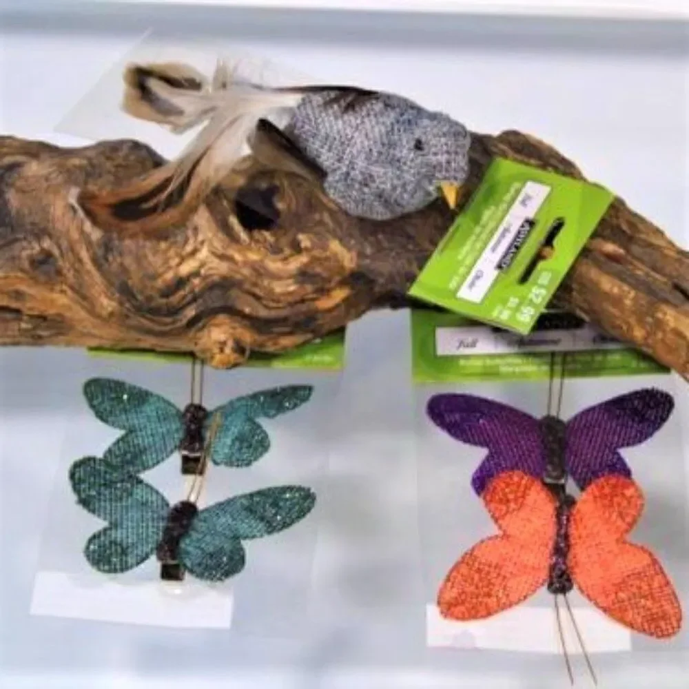 Burlap Bird and Butterflies Crafting Home Decor